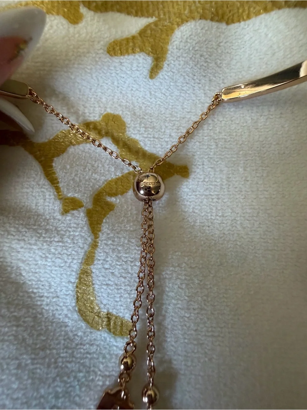 Coach Gold Tone Sliding Chain Bangle